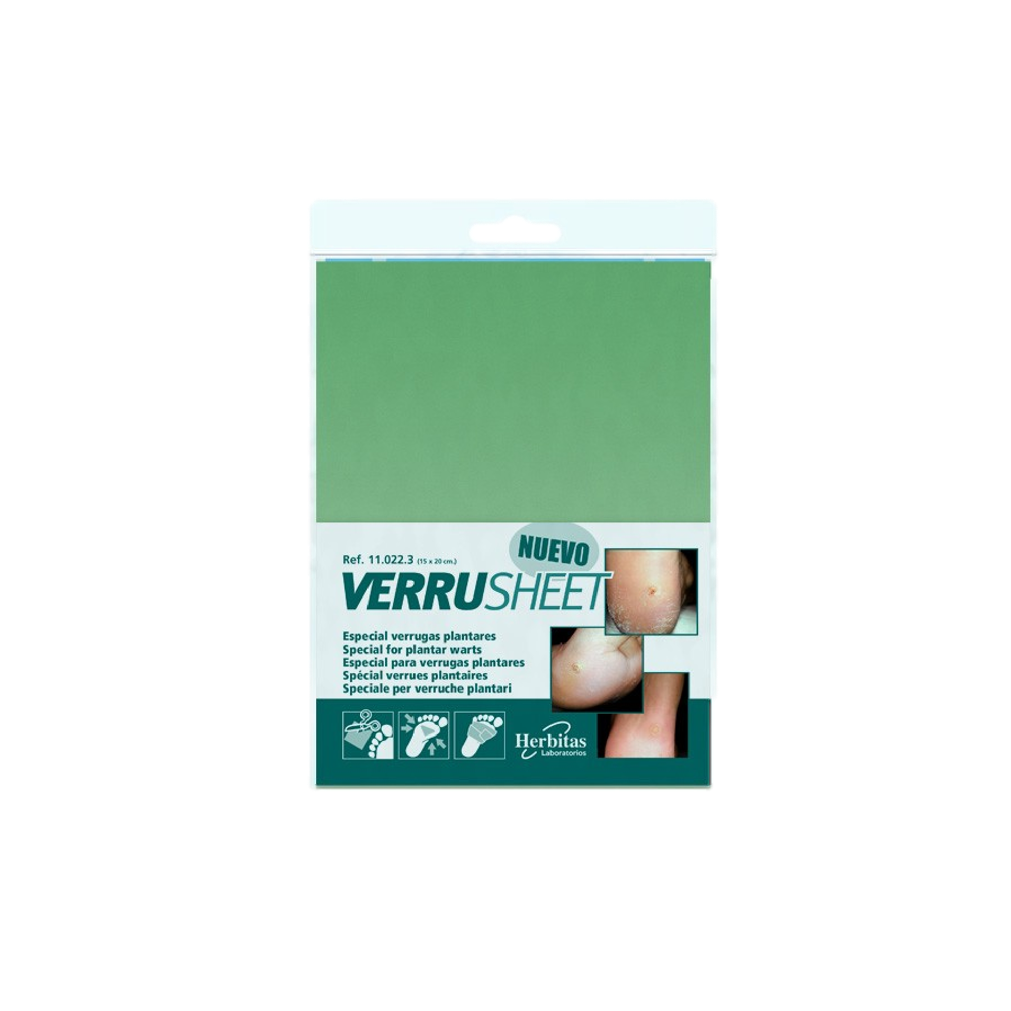 Verrusheet - Plaque de bandage adhésif - 15 cm x 20 cm