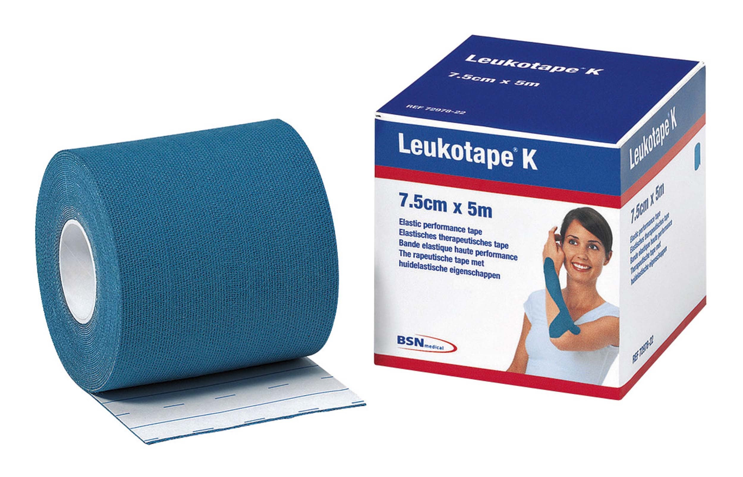 Bande adhésive élastique pour taping 7.5cm x 5m - 3 couleurs - Leukotape K - BSN Medical