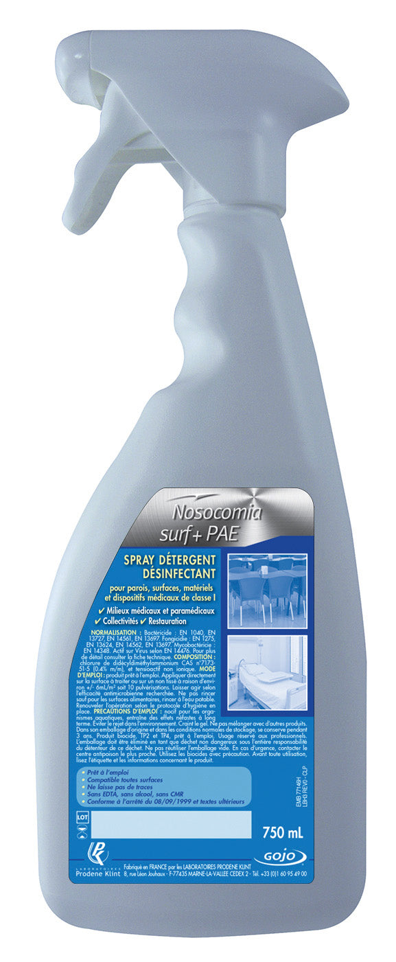 Spray Détergent Désinfectant Nosocoma Surf+Pae - GOJO