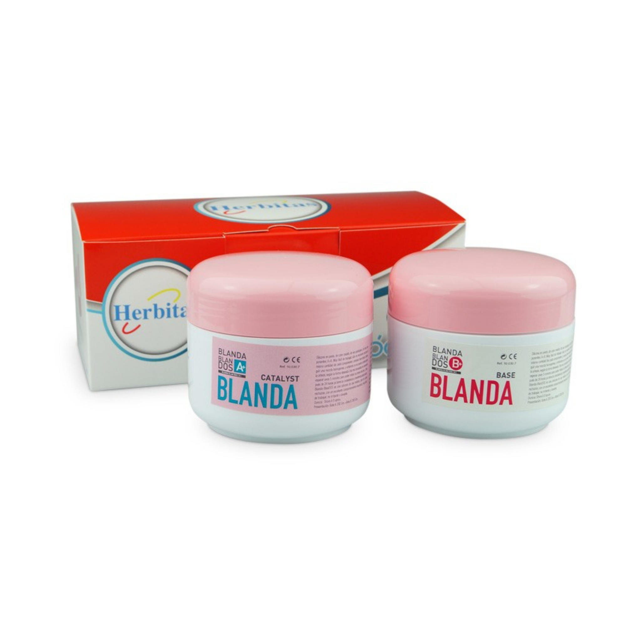 Kit Silicone Bi-composant - Polyaddition - Blanda Blandos - A + B - Shore A 3-5 - Herbitas