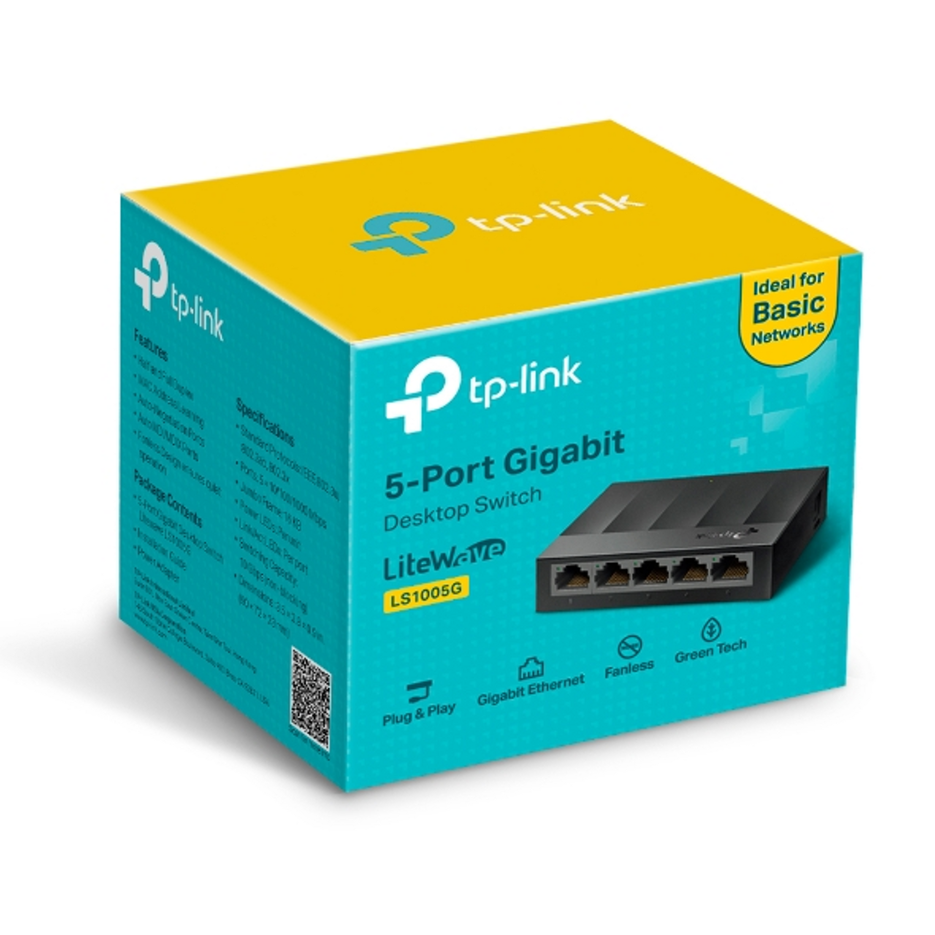 Switch de bureau 5 ports Gigabit - 10/100/1000 Mbps -  TP-link LS1005G