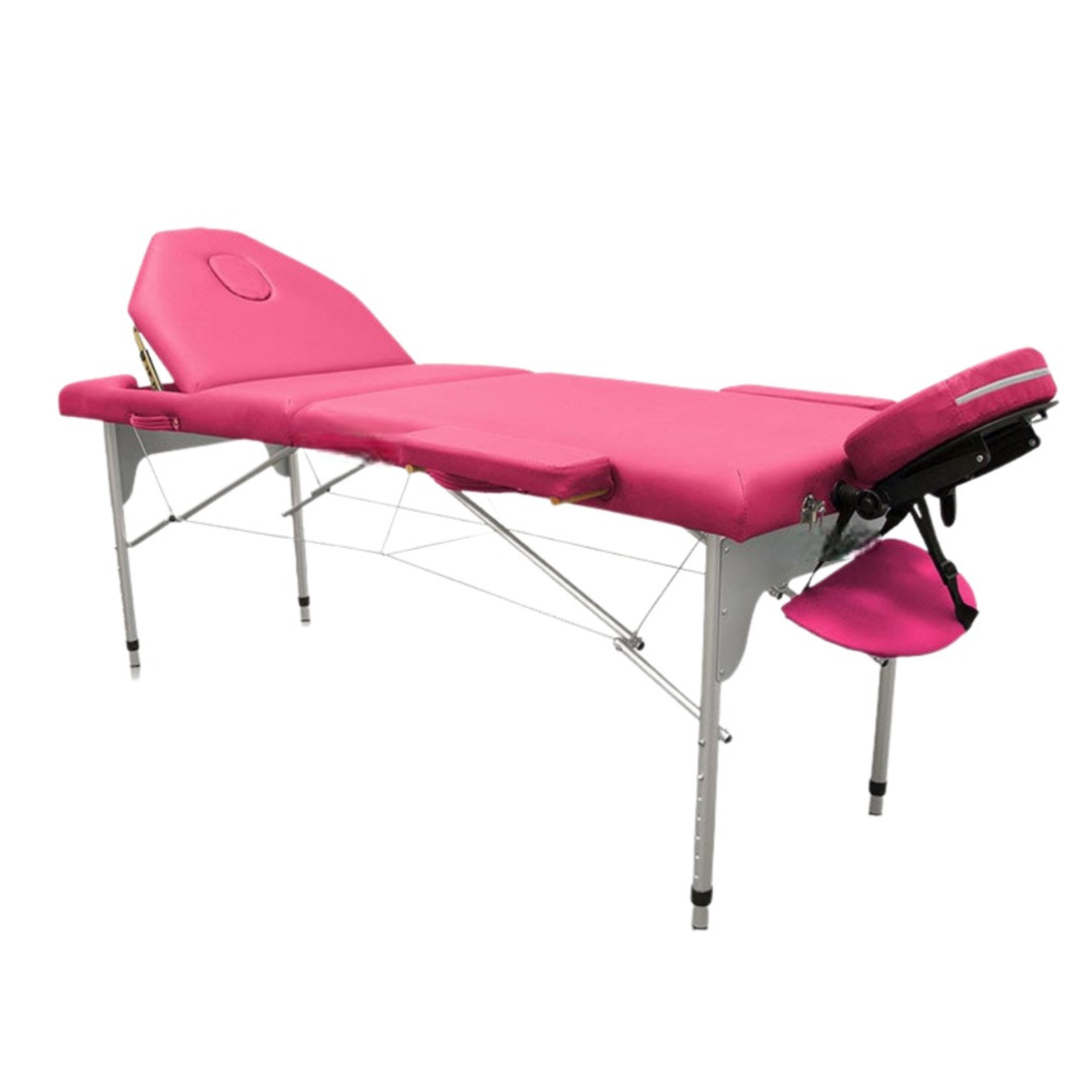 Table de massage pliante en aluminium 186 x 66 cm avec dossier inclinable - 7 coloris