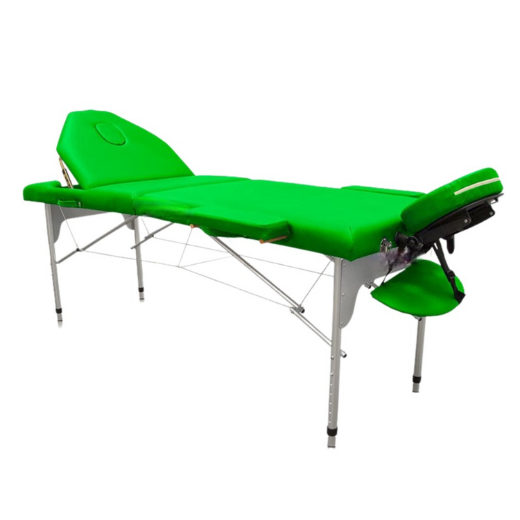 Table de massage pliante en aluminium 186 x 66 cm avec dossier inclinable - 7 coloris