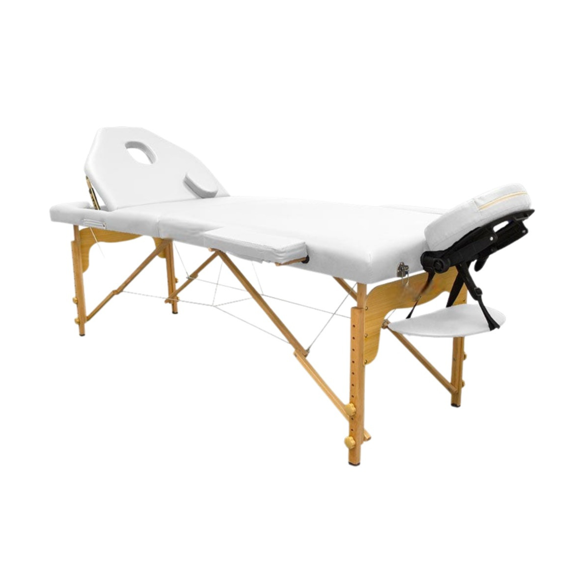 Table de massage pliante en bois 194 x 70 cm avec dossier inclinable - 7 coloris