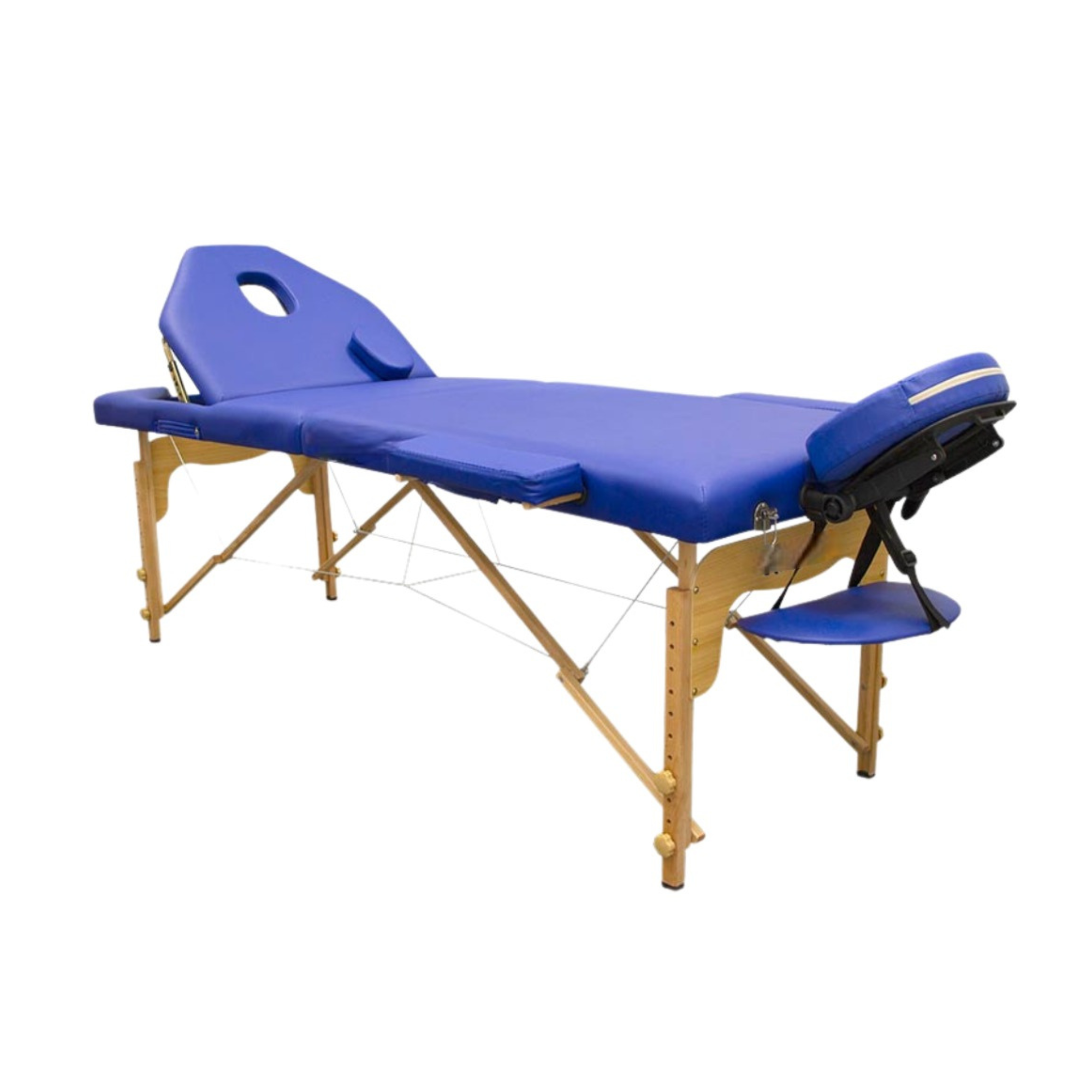 Table de massage pliante en bois 194 x 70 cm avec dossier inclinable - 7 coloris