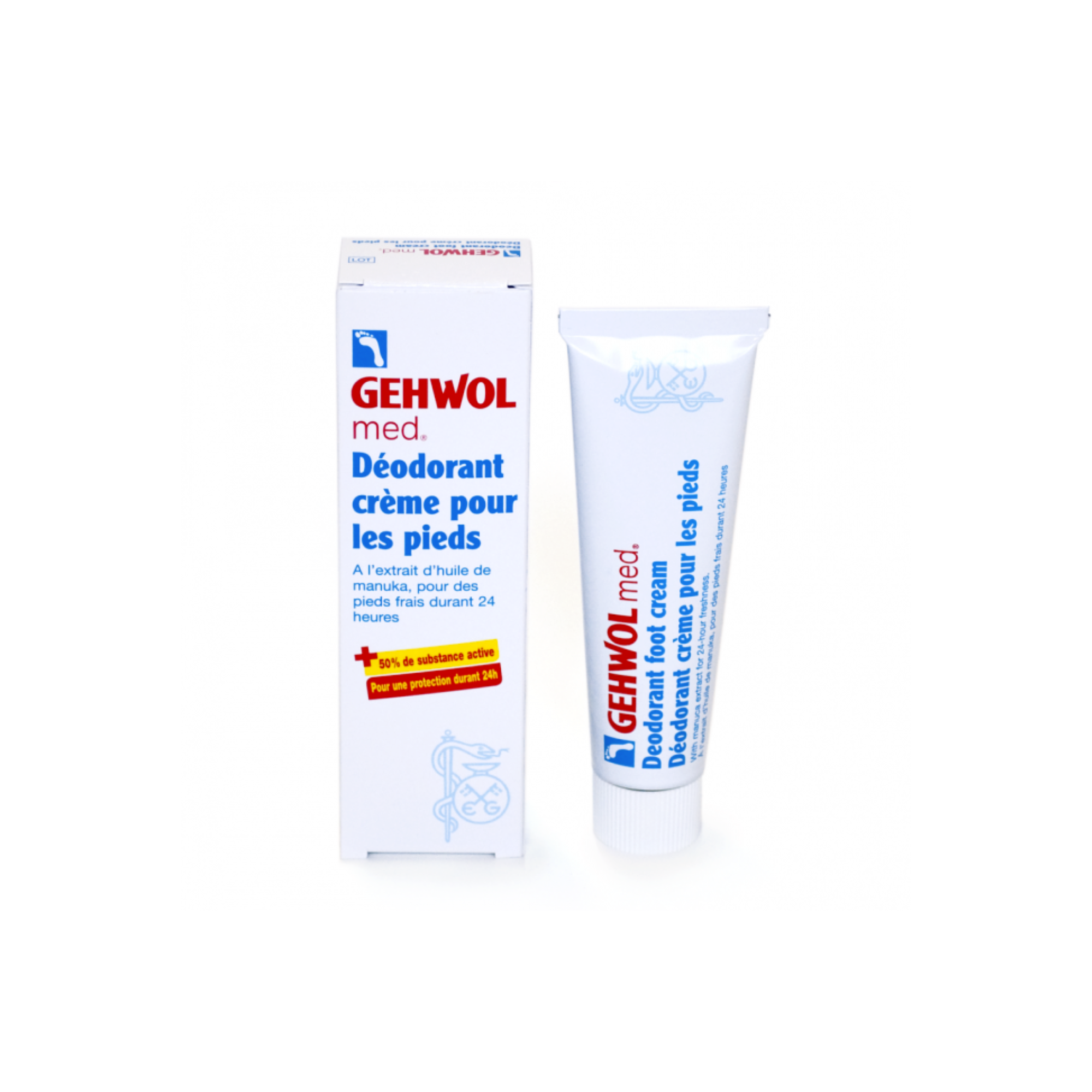 Gehwol - Crème déodorante pour les pieds - 1 tube de 75 ml