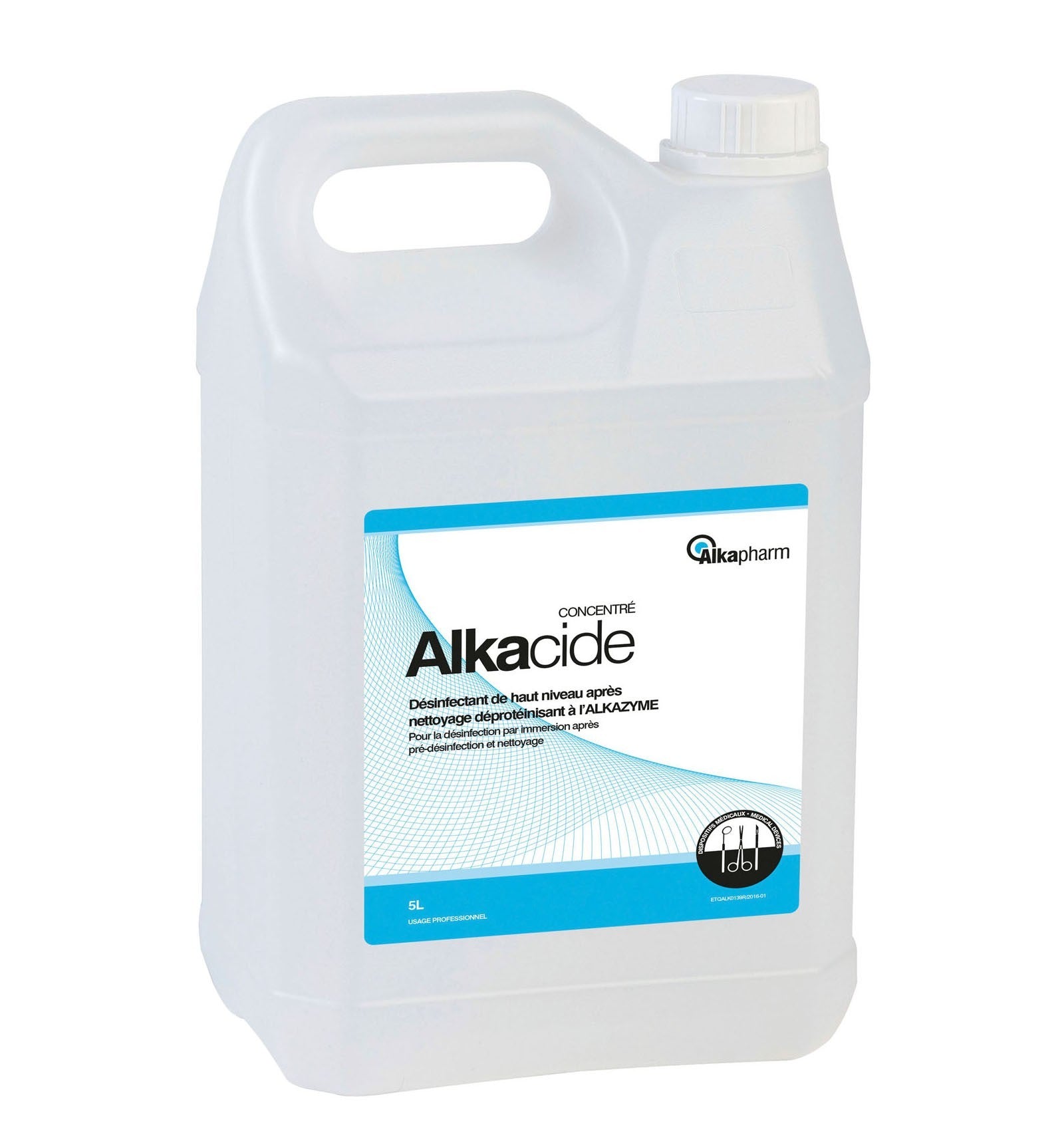 Alkacide - Désinfectant final à froid - Bidon - 5 L - Alkapharm
