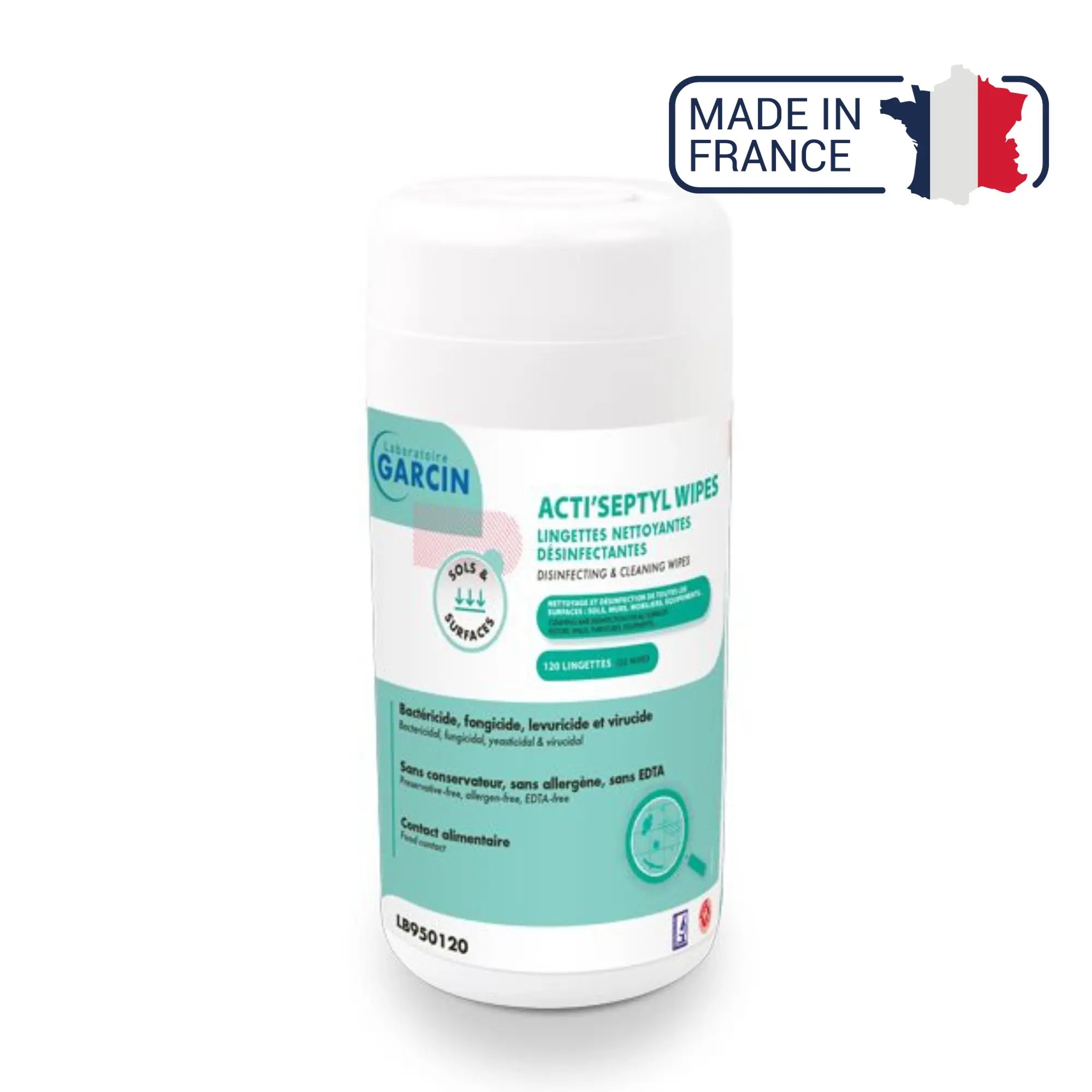 Boite de 120 lingettes désinfectantes - Acti'Septyl, anciennement Bactinyl