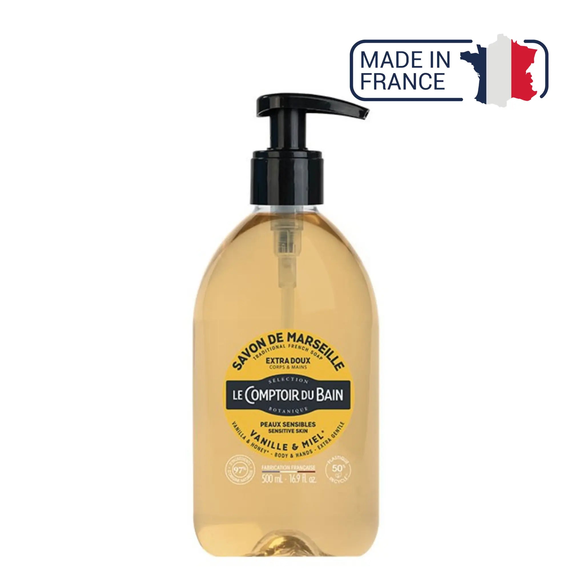 Vanilla Honey Liquid Marseille Soap - 500ml - Le Comptoir du Bain