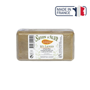 Savonnette d'Alep 16% laurier - 125 g - Alépia Alépia 