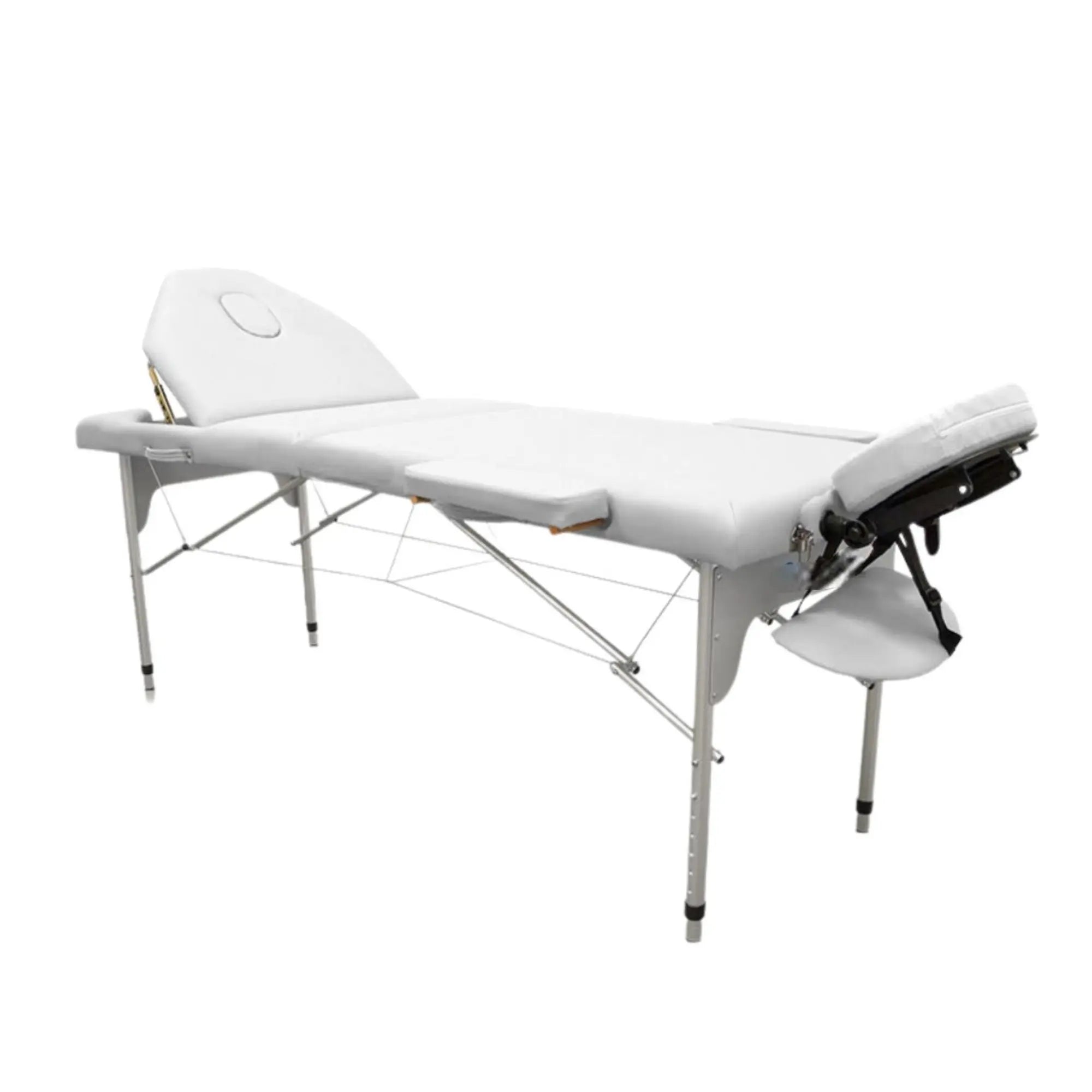 Table de massage pliante en aluminium 186 x 66 cm avec dossier inclinable - 7 coloris My Podologie