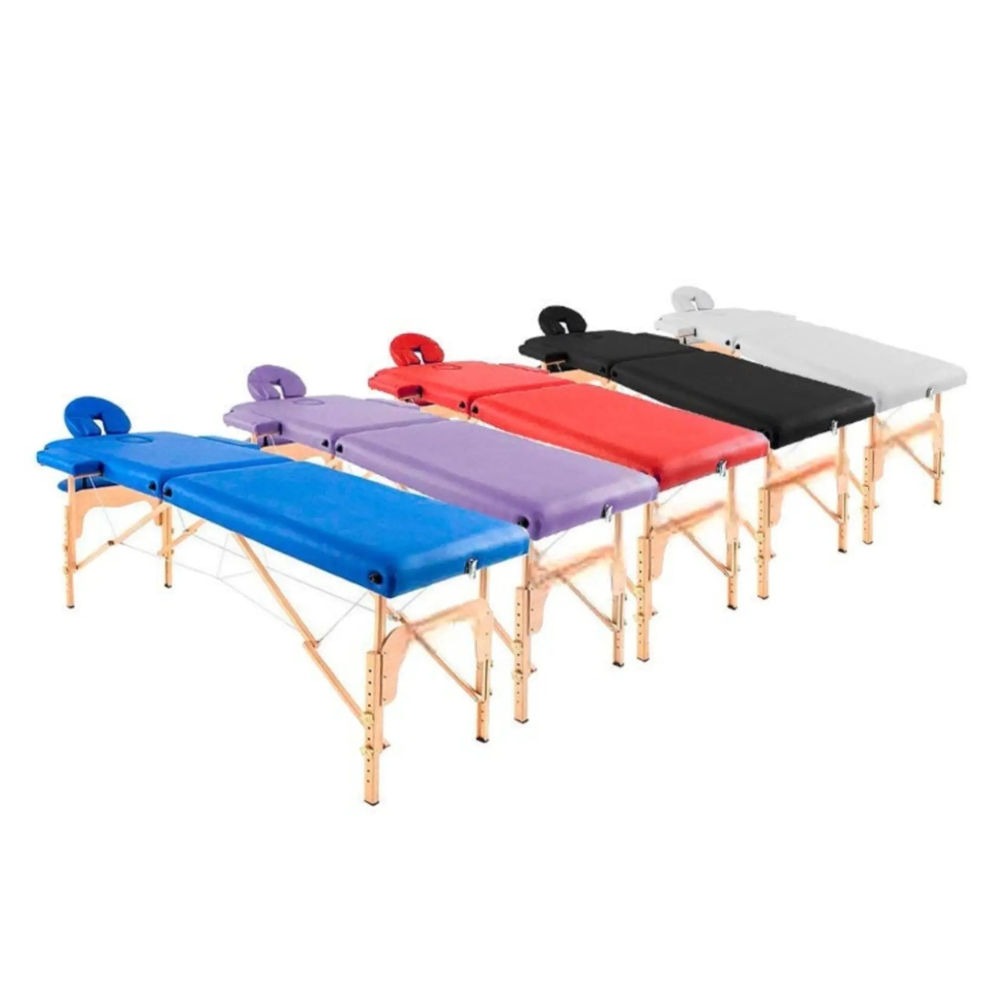 Table de massage pliante en bois 186 x 66 cm sans dossier - 6 coloris My Podologie